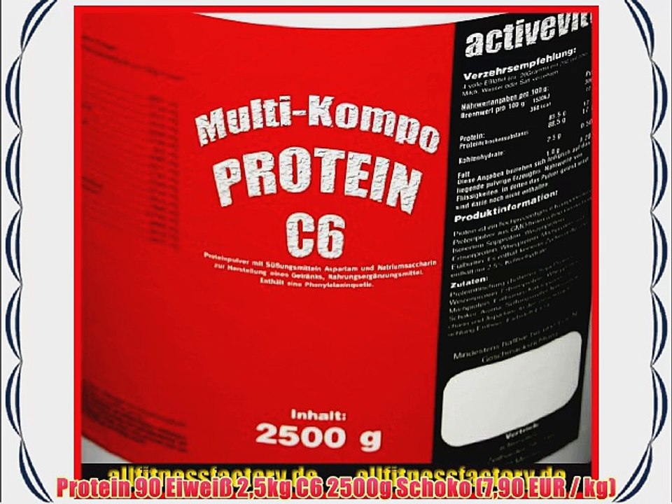 Protein 90 Eiwei? 25kg C6 2500g Schoko (790 EUR / kg)