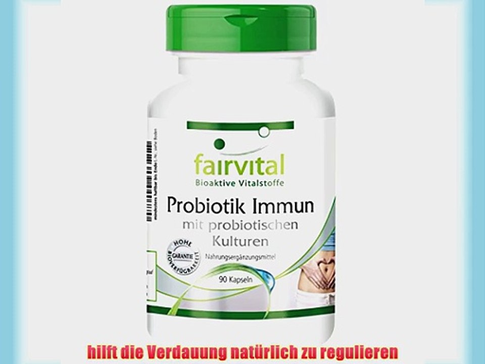 Fairvital Probiotik Immun mit probiotischen Kulturen 90 vegetarische Kapseln Lactobacillus