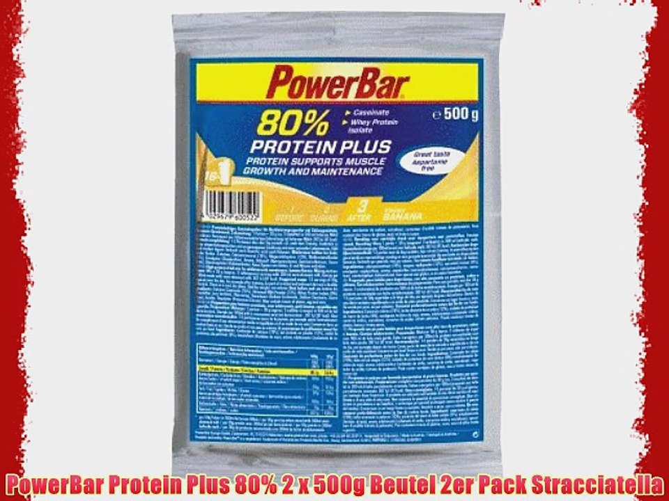 PowerBar Protein Plus 80% 2 x 500g Beutel 2er Pack Stracciatella