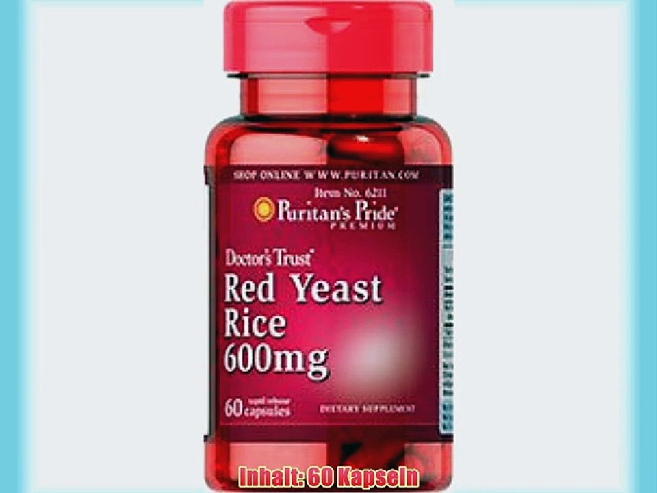 Red Yeast Rice 600 mg 60 Kapseln 6211
