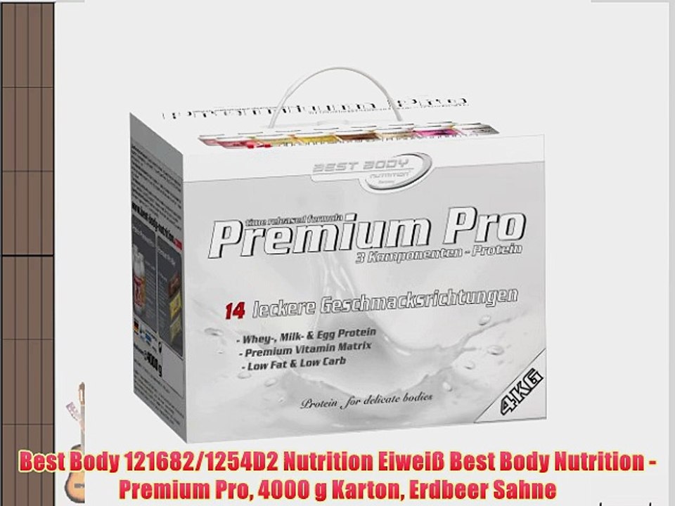 Best Body 121682/1254D2 Nutrition Eiwei? Best Body Nutrition - Premium Pro 4000 g Karton Erdbeer