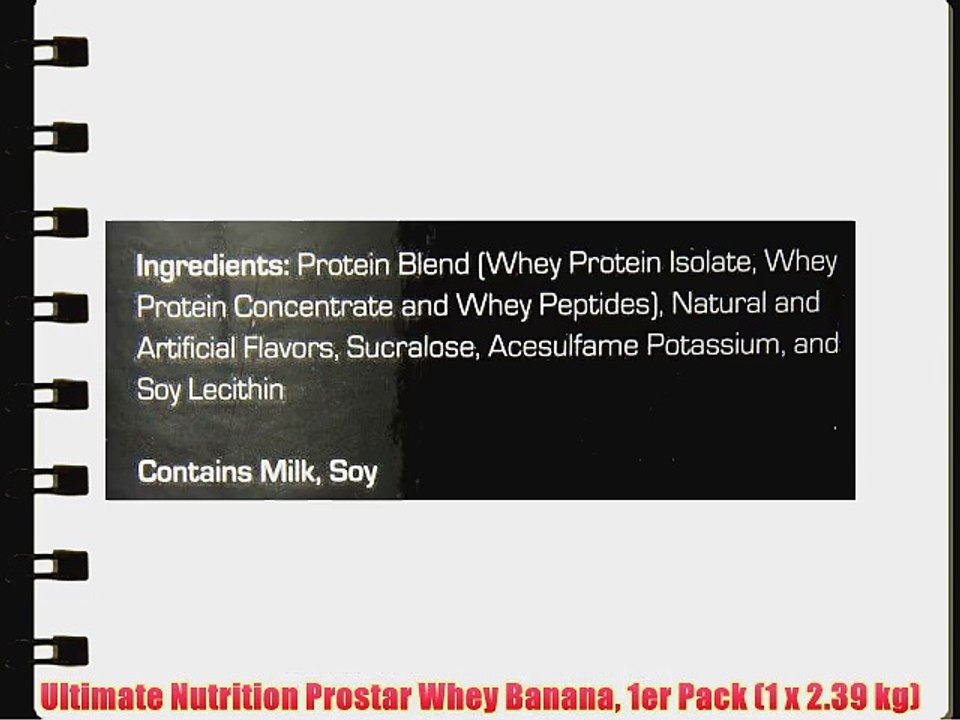 Ultimate Nutrition Prostar Whey Banana 1er Pack (1 x 2.39 kg)
