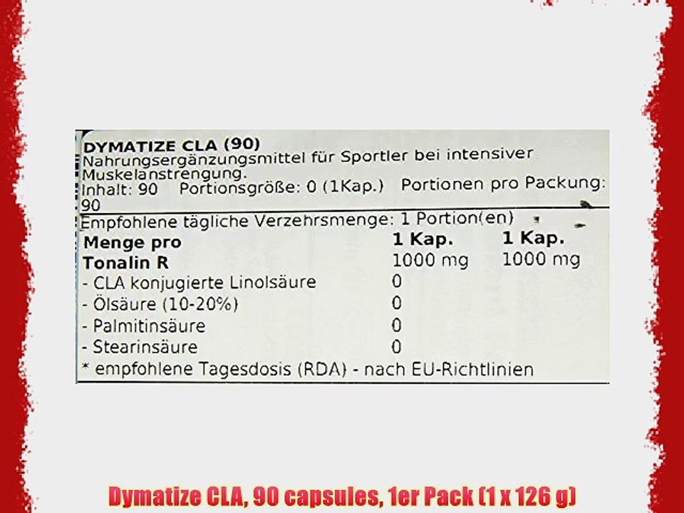 Dymatize CLA 90 capsules 1er Pack (1 x 126 g)