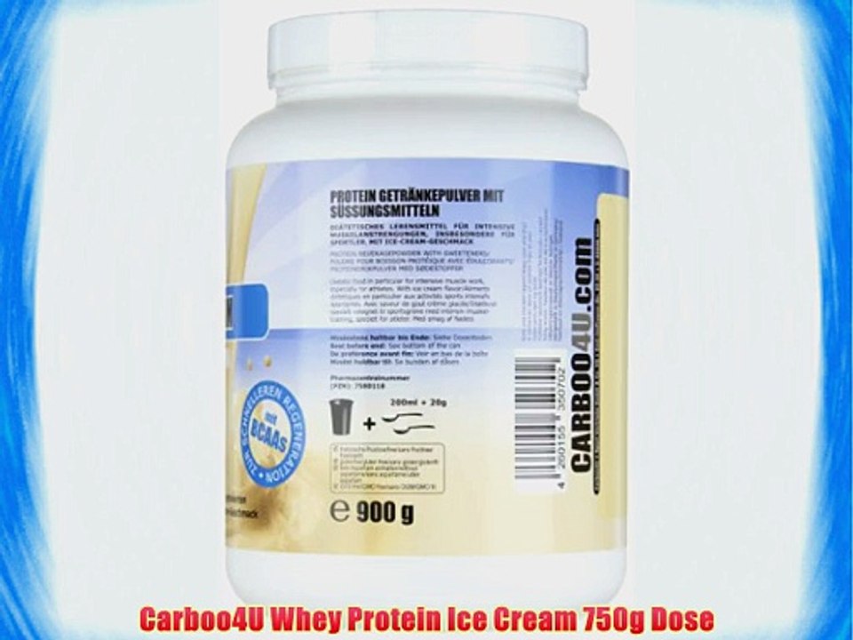 Carboo4U Whey Protein Ice Cream 750g Dose