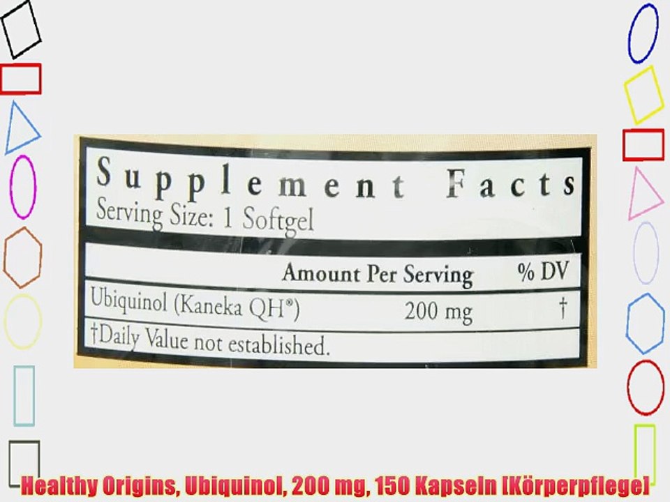 Healthy Origins Ubiquinol 200 mg 150 Kapseln [K?rperpflege]