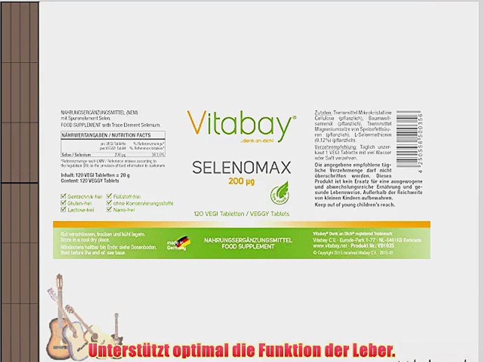 Selenomax (Selen) 200 mcg - 120 Tabletten - Unterst?tzt die Funktion der Leber - Gegen Infektionen