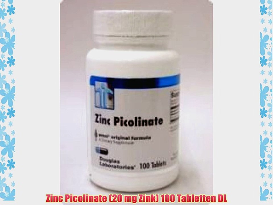 Zinc Picolinate (20 mg Zink) 100 Tabletten DL