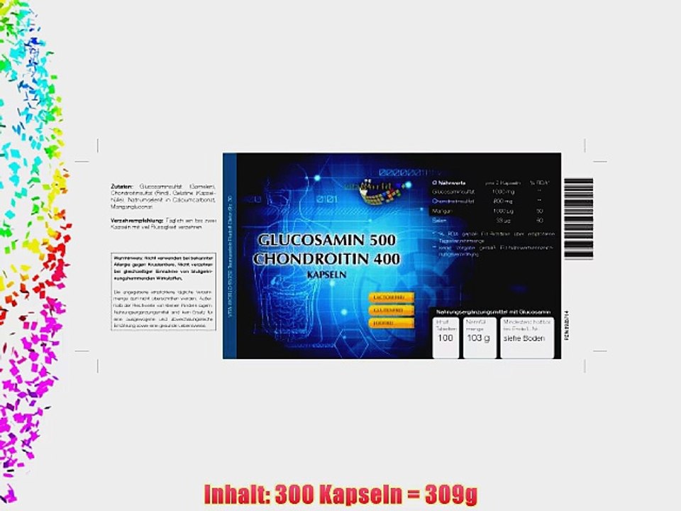 3er Pack Vita World Glucosamin 500mg Chondroitin 400mg 300 Kapseln Apotheken Herstellung