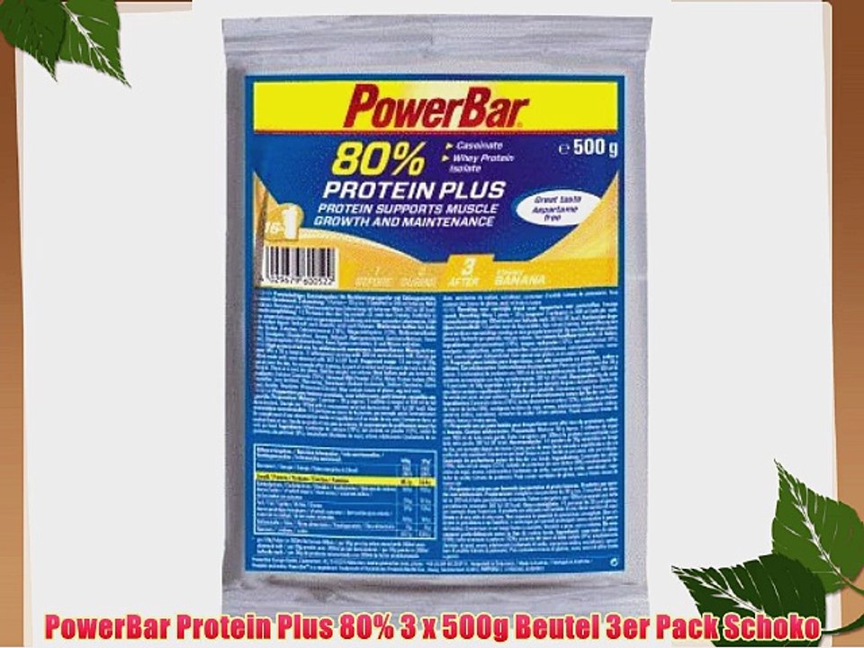 PowerBar Protein Plus 80% 3 x 500g Beutel 3er Pack Schoko