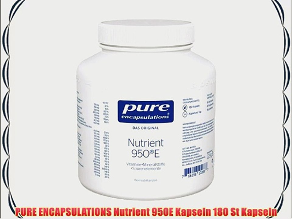 PURE ENCAPSULATIONS Nutrient 950E Kapseln 180 St Kapseln
