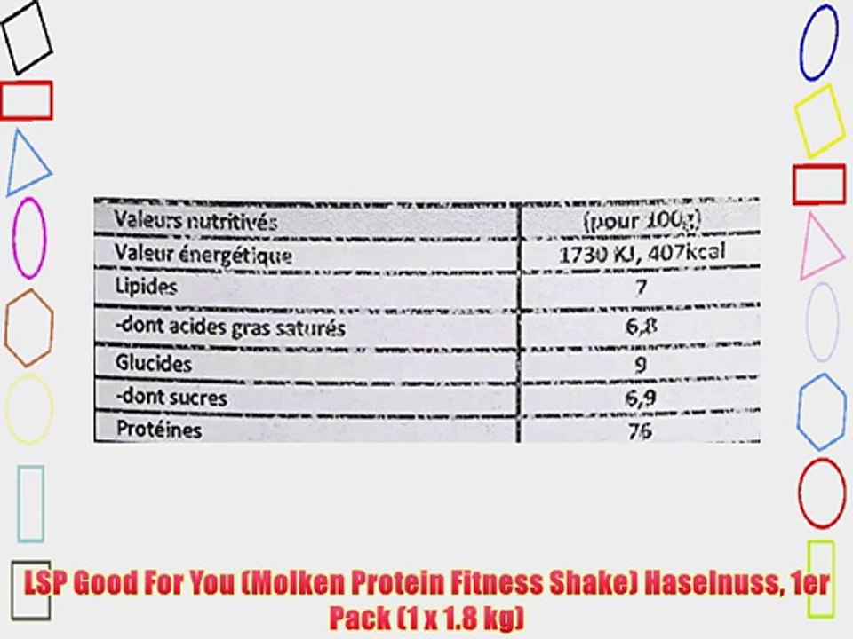 LSP Good For You (Molken Protein Fitness Shake) Haselnuss 1er Pack (1 x 1.8 kg)