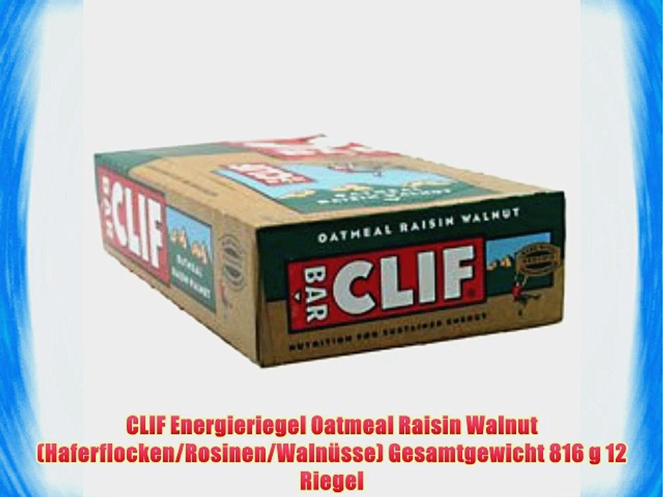 CLIF Energieriegel Oatmeal Raisin Walnut (Haferflocken/Rosinen/Waln?sse) Gesamtgewicht 816