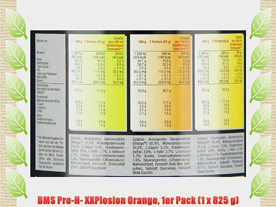 BMS Pro-H- XXPlosion Orange 1er Pack (1 x 825 g)