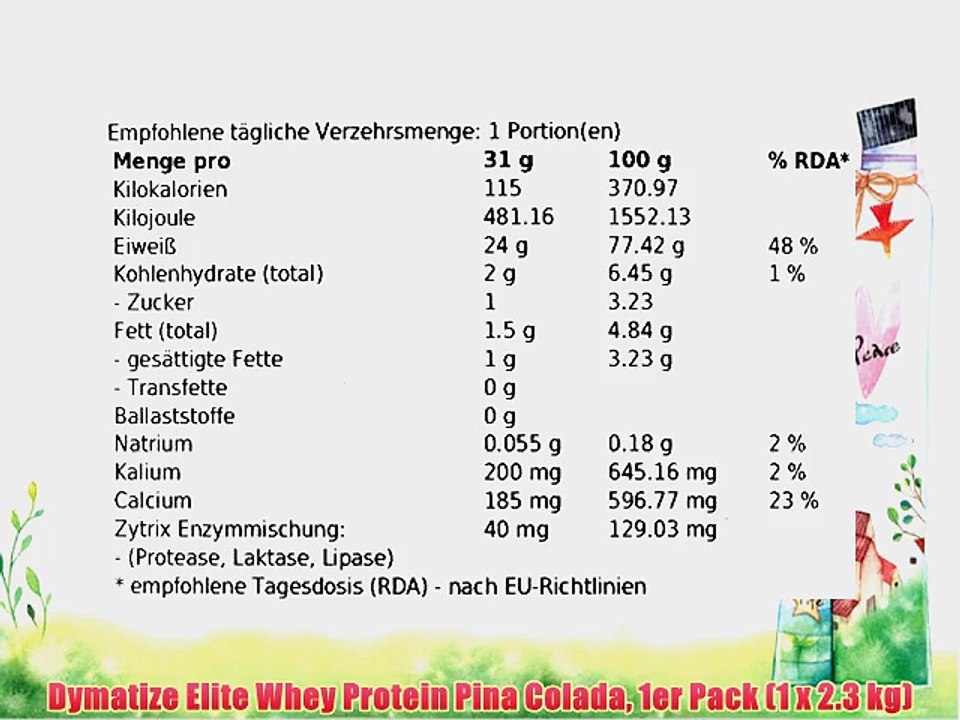 Dymatize Elite Whey Protein Pina Colada 1er Pack (1 x 2.3 kg)