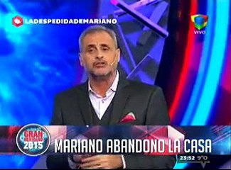gran hermano 2015 mariano abandono la casa (parte 2)