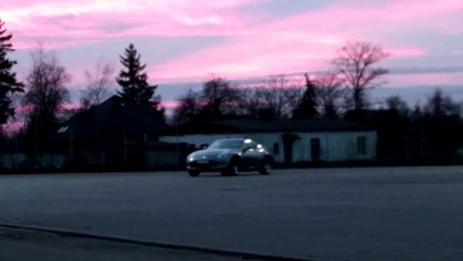 Nissan 370z drift at night