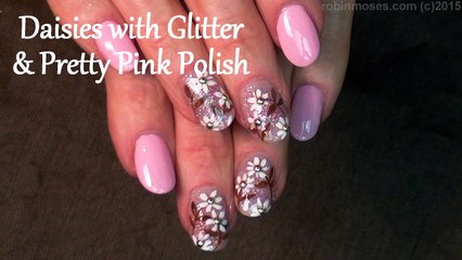 Spring Daisy Nail Design   DIY Easy Prom Nails