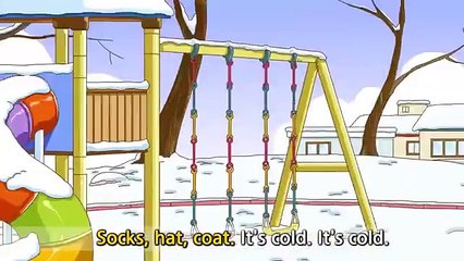 Put on your coat. - It's cold. - English song for Children - Let's chant (Listen and Repeat)