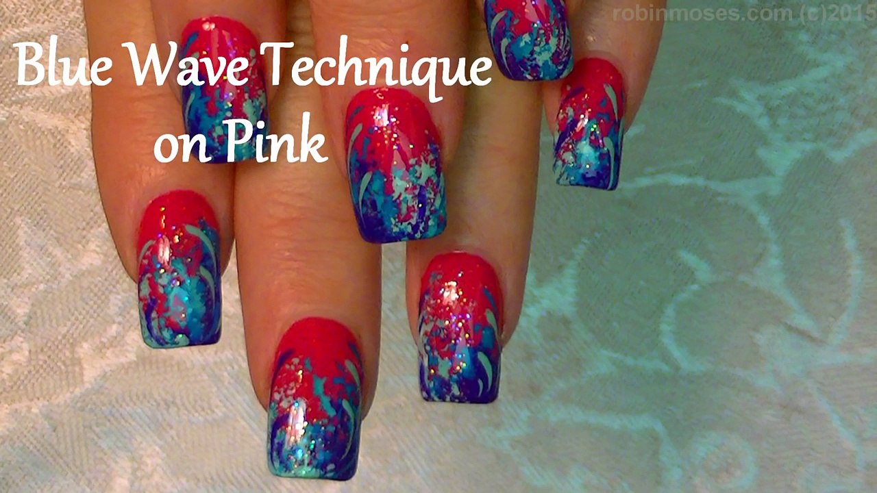 Surf Nails   Easy Spring Sponge Nail Design Technique