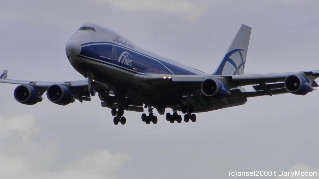 Airbridge Cargo Airlines Boeing 747-400 and 747-8 Landing in Frankfurt Airport. Plane Spotting