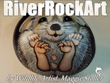 hand painted rocks hedgehog