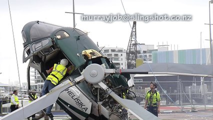 Helicopter Crash after striking a cable with its rotor