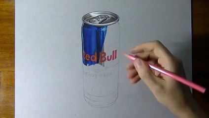 Red Bull can timelapse drawing - Video Dailymotion