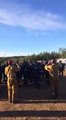 South African Firefighters singing while assisting wildland firefighters from Alberta, Canada