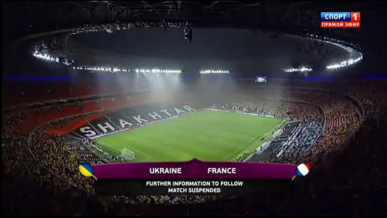 France vs Ukraine - Crazy fan in the RAIN - EURO 2012 15 June 2012
