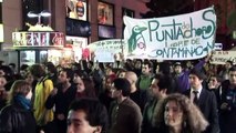 Protesta en contra de la termoelectrica de Punta de Choros