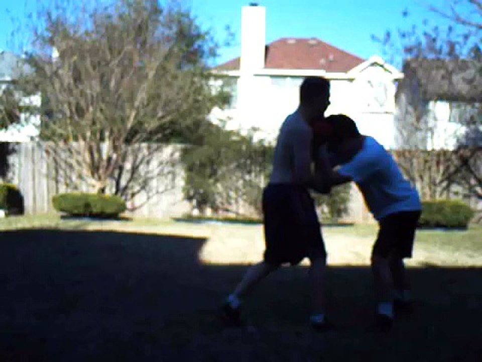 Backyard boxing - Awesome knockout