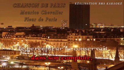 Karaoké Chanson de Paris  Maurice Chevalier Fleur de Paris