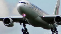Airbus A330-243 SriLankan Airlines 4R-ALB Landing in Frakfurt Airport. Plane Spotting
