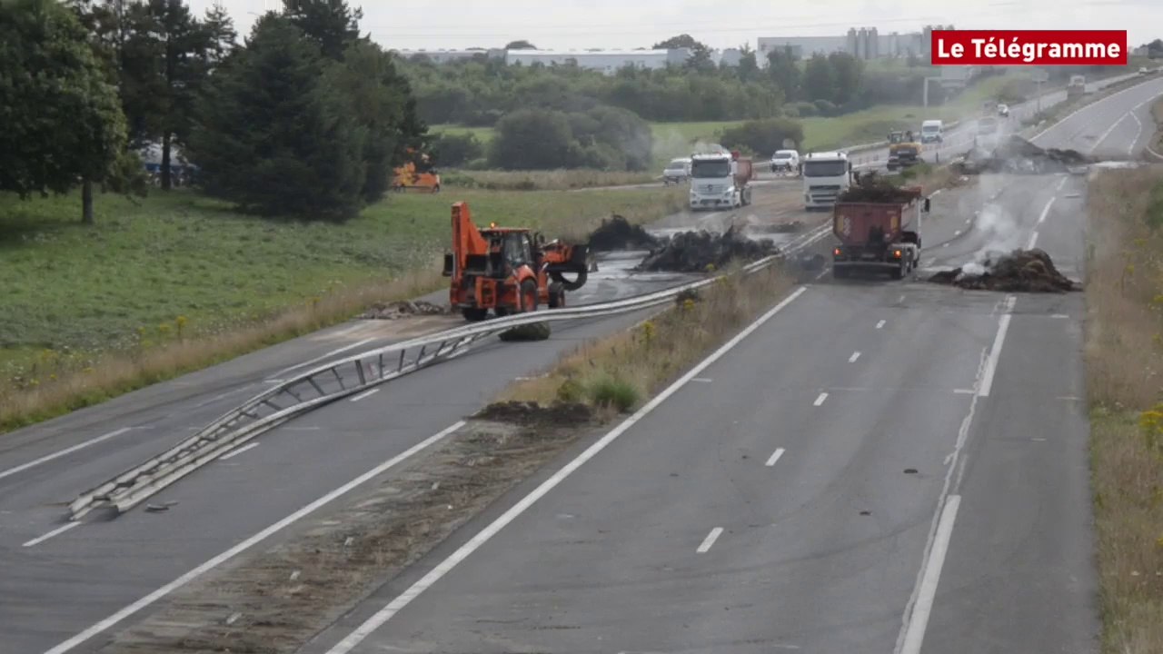 Landerneau. Dégâts très importants sur la voie express