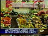 Escasez de productos de la Costa en los mercados de la Sierra