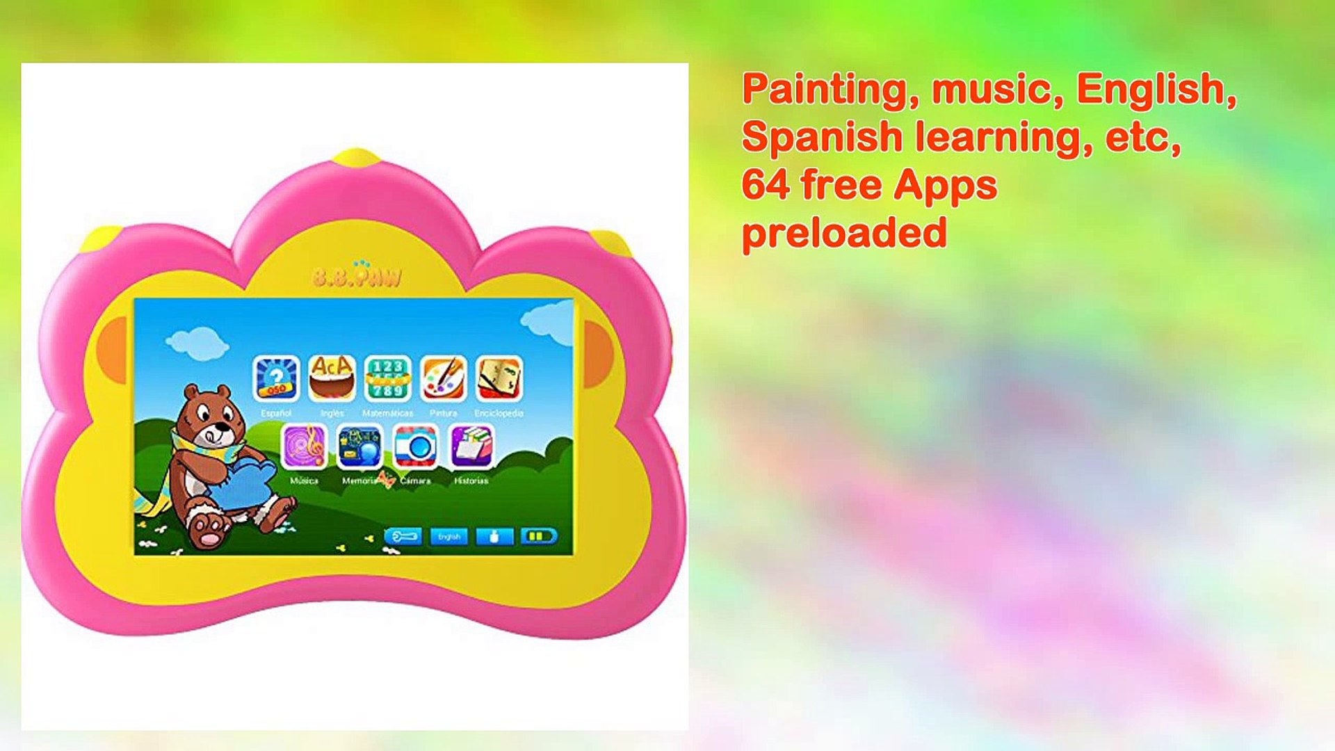 B.b.paw Spanish English Painting Learning Machine