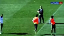 Cristiano Ronaldo having fun during  Real Madrind Training 2015