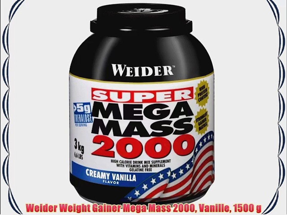 Weider Weight Gainer Mega Mass 2000 Vanille 1500 g