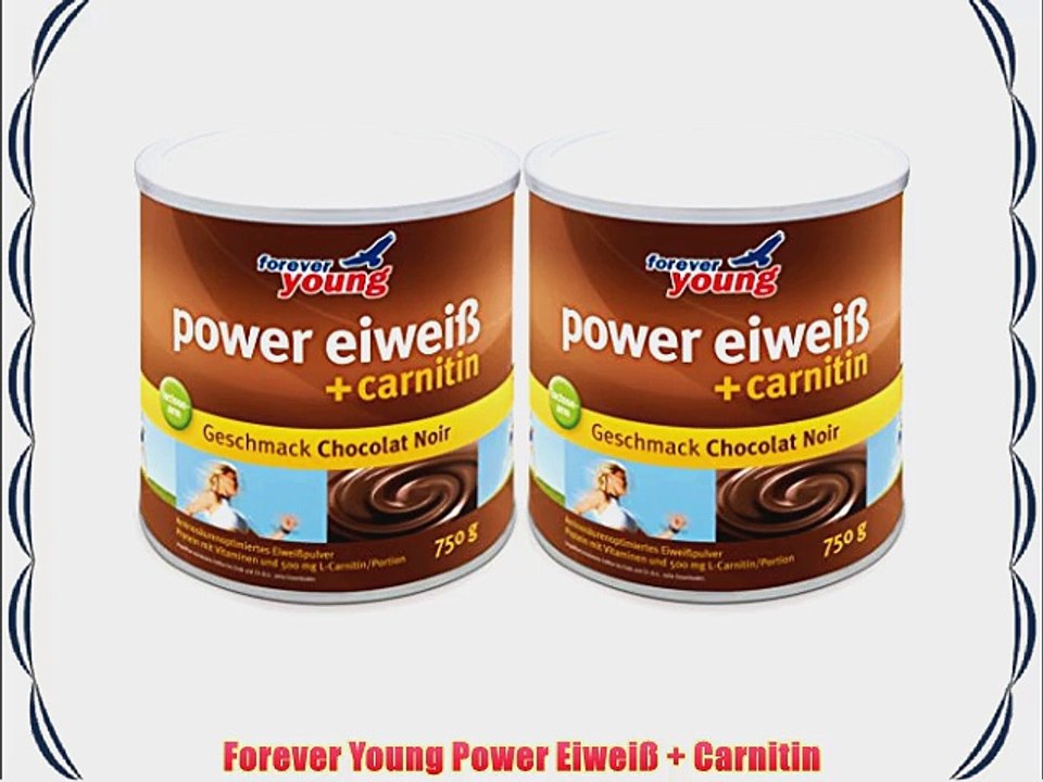 Forever Young Power Eiwei?   Carnitin 2 x 750g Dose Schoko (Chocolat Noir)
