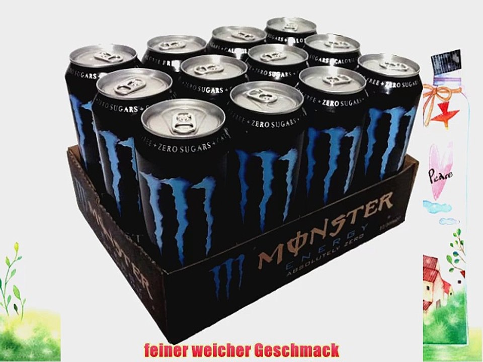 Monster Energy Drink 'Absolutely Zero' 12 x 05l Dose (Zuckerfrei)