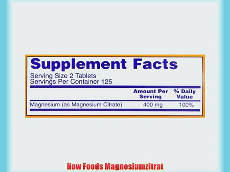 Now Foods Magnesiumzitrat