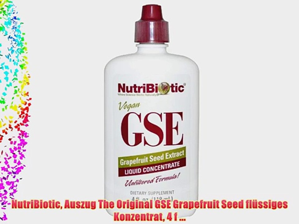NutriBiotic Auszug The Original GSE Grapefruit Seed fl?ssiges Konzentrat 4 f ...