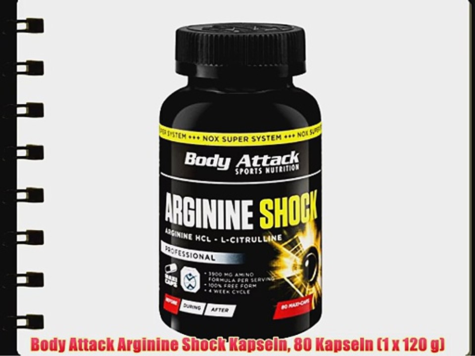 Body Attack Arginine Shock Kapseln 80 Kapseln (1 x 120 g)