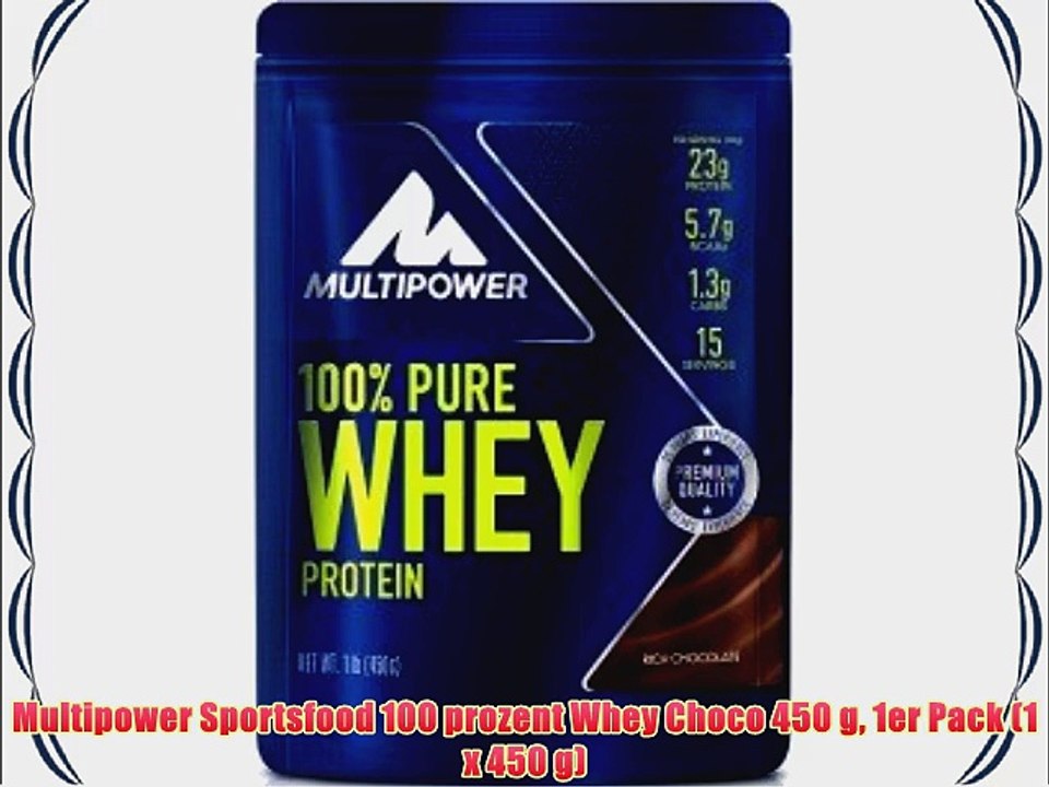 Multipower Sportsfood 100 prozent Whey Choco 450 g 1er Pack (1 x 450 g)