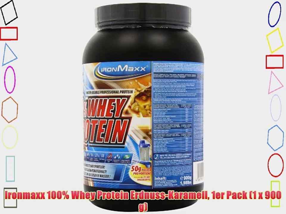 Ironmaxx 100% Whey Protein Erdnuss-Karamell 1er Pack (1 x 900 g)