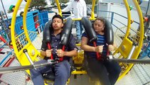 Guy passes out during slingshot ride