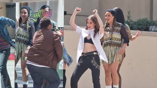 Hailee Steinfeld Shows Her Edgy Moves On Music Video Set