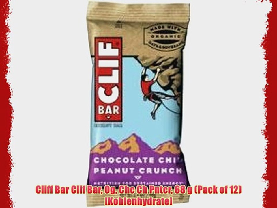 Cliff Bar Clif Bar Og Chc Ch Pntcr 68 g (Pack of 12) [Kohlenhydrate]