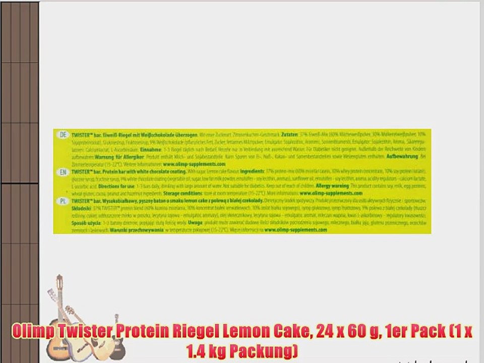 Olimp Twister Protein Riegel Lemon Cake 24 x 60 g 1er Pack (1 x 1.4 kg Packung)