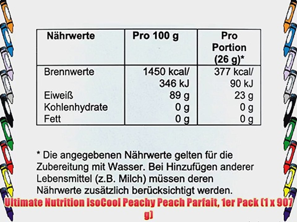 Ultimate Nutrition IsoCool Peachy Peach Parfait 1er Pack (1 x 907 g)
